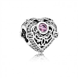 Pandora Jewelry Opulent Heart-Orchid & Clear CZ 791964CZO