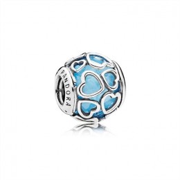 Pandora Jewelry Encased in Love Charm-Sky Blue Crystal 792036NBS