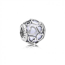 Pandora Jewelry Encased in Love Charm-Opalescent White Crystal 792036NOW