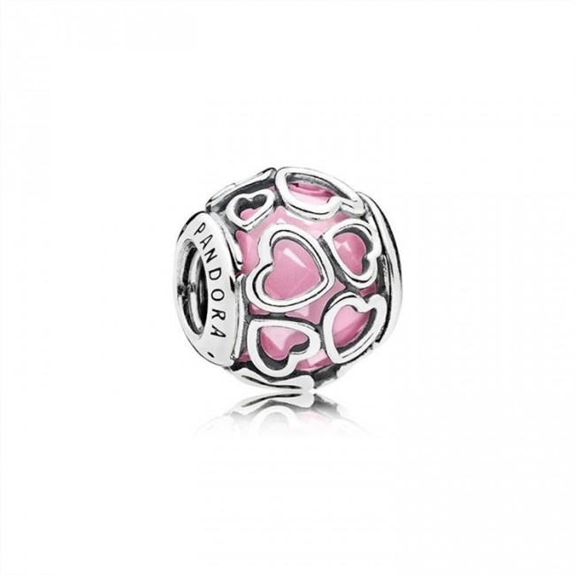 Pandora Jewelry Encased in Love Charm-Pink CZ 792036PCZ