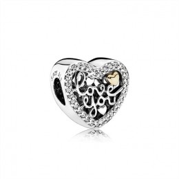 Pandora Jewelry Love Script Charm-Clear CZ 792037CZ