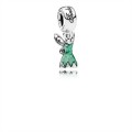 Pandora Jewelry Disney-Tinker Bell's Dress Dangle Charm-Glittering Green Enamel
