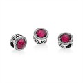 Pandora Jewelry Disney-Belle's Radiant Rose Charm-Cerise Crystals & Cubic Zirconia