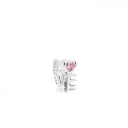 Pandora Jewelry Pink LOVE Petite Charm 792161PCZ