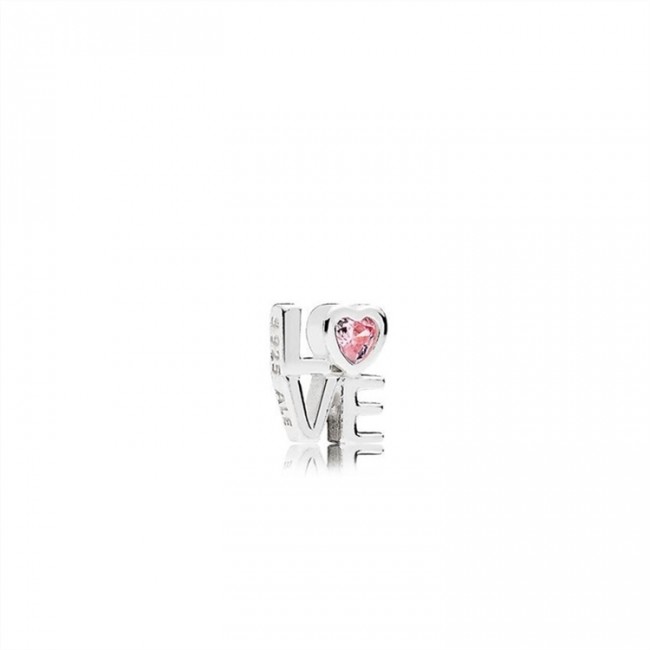 Pandora Jewelry Pink LOVE Petite Charm 792161PCZ
