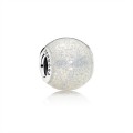 Pandora Jewelry Glitter Ball Charm-Silvery Glitter Enamel 796327EN144