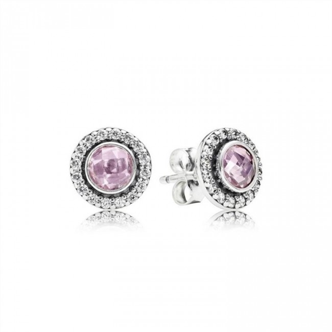 Pandora Jewelry Brilliant Legacy Stud Earrings-Pink & Clear CZ 290553PCZ