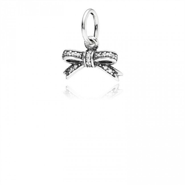 Pandora Jewelry Sparkling Bow Pendant-Clear CZ 390357CZ