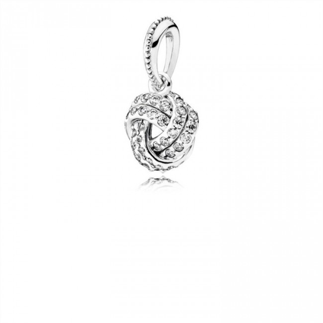 Pandora Jewelry Sparkling Love Knot Pendant Charm 390385CZ