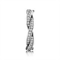 Pandora Jewelry Twist Of Fate Stackable Ring-Clear CZ 190892CZ