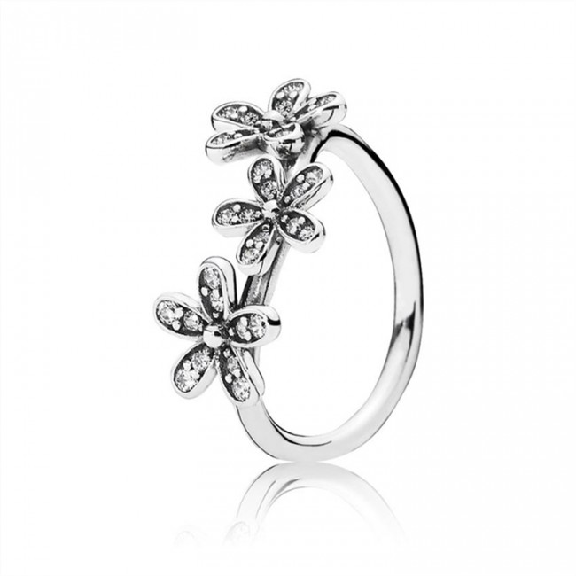 Pandora Jewelry Dazzling Daisies Stackable Ring-Clear CZ 190933CZ