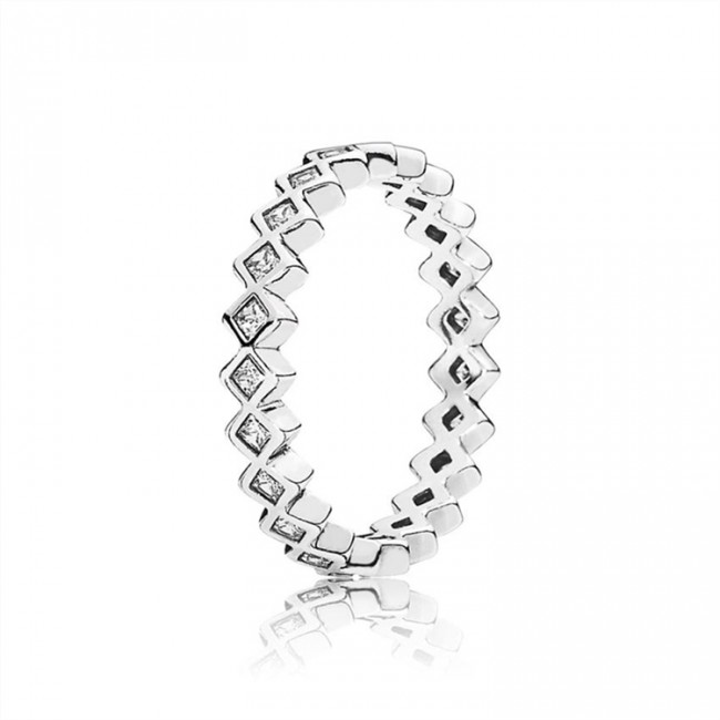 Pandora Jewelry Alluring Princess Ring-Clear CZ 190944CZ