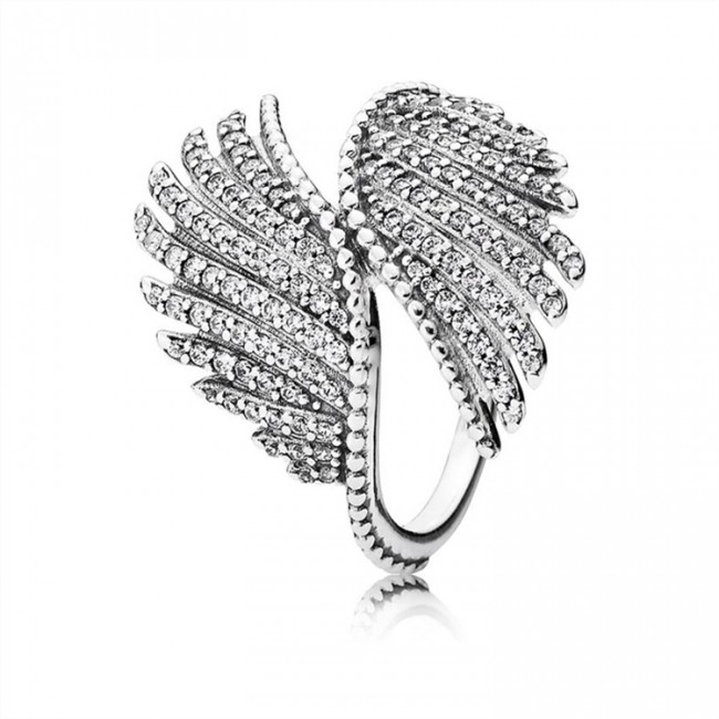Pandora Jewelry Majestic Feathers Ring-Clear CZ 190960CZ
