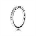 Radiant Hearts of Pandora Jewelry Ring-Silver Enamel & Clear CZ 191011CZ
