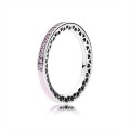 Radiant Hearts of Pandora Jewelry Ring-Light Pink Enamel & Clear CZ