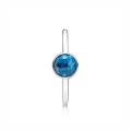 Pandora Jewelry December Droplet Ring-London Blue Crystal 191012NLB