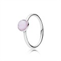 Pandora Jewelry October Droplet Ring-Opalescent Pink Crystal 191012NOP