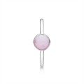 Pandora Jewelry October Droplet Ring-Opalescent Pink Crystal 191012NOP