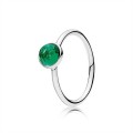 Pandora Jewelry May Droplet Ring-Royal-Green Crystal 191012NRG