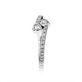 Pandora Jewelry Forever Hearts Ring-Clear CZ 191023CZ
